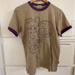 Heaven by Marc Jacobs Women's Purple and Tan T-shirt